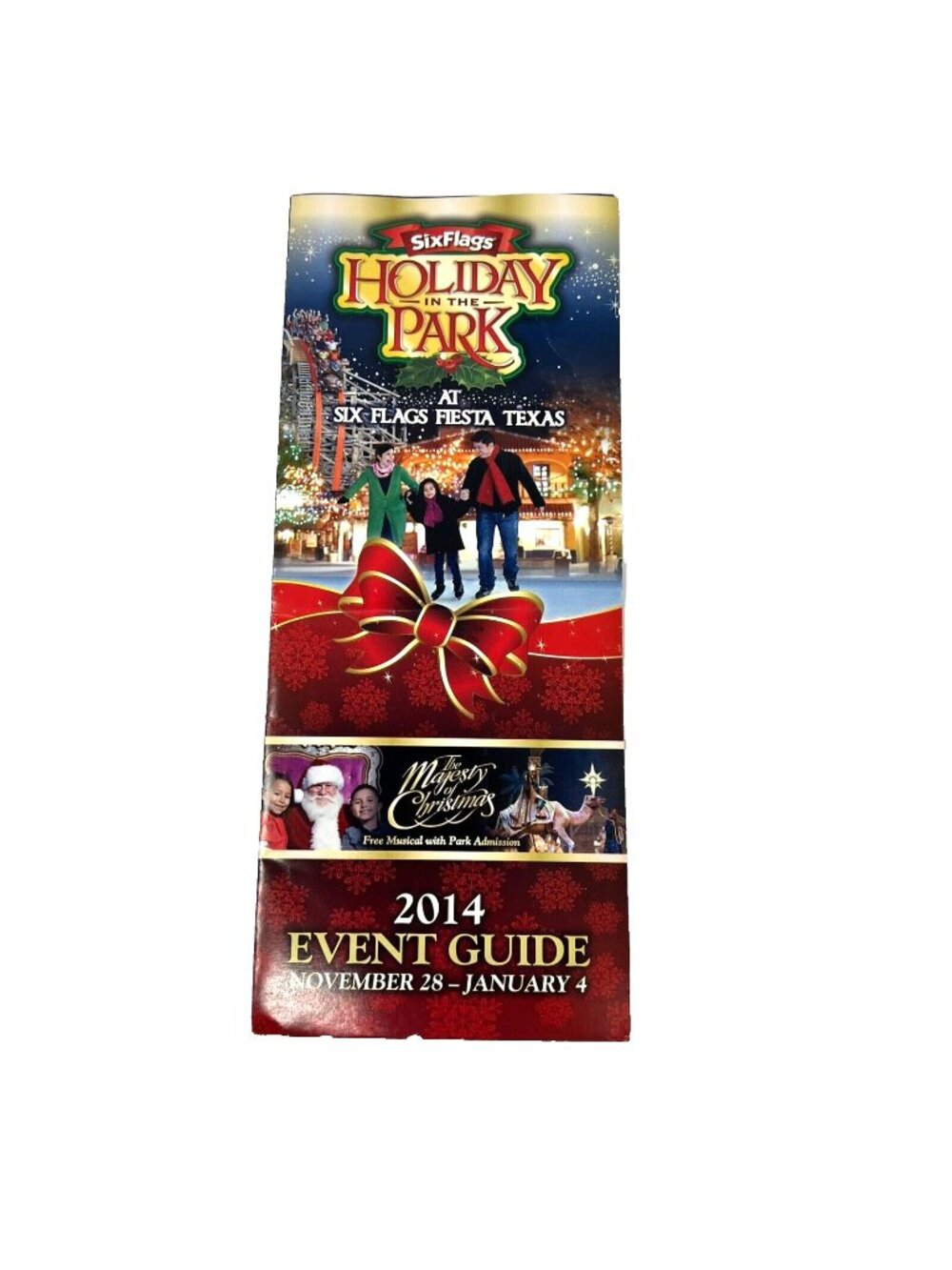 2014 Six Flags Fiesta Texas Holiday in the Park HIP Map and Guide Event Guide a